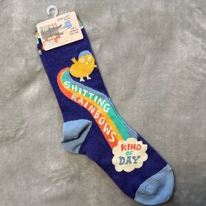 Blue Q Purple Novelty Socks